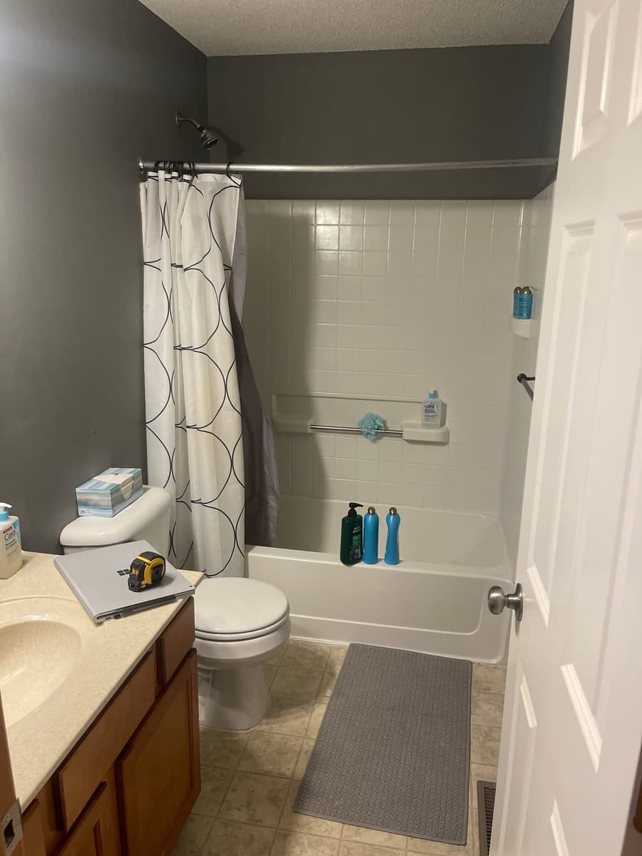Before FlexStone shower install