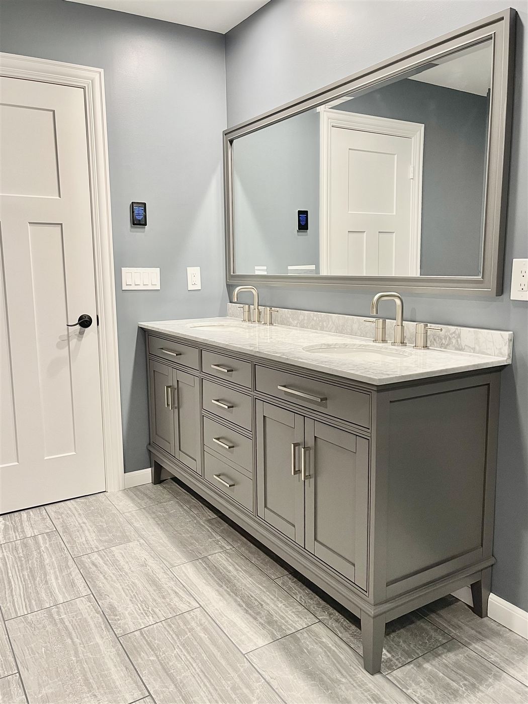 Grey bathroom vanity