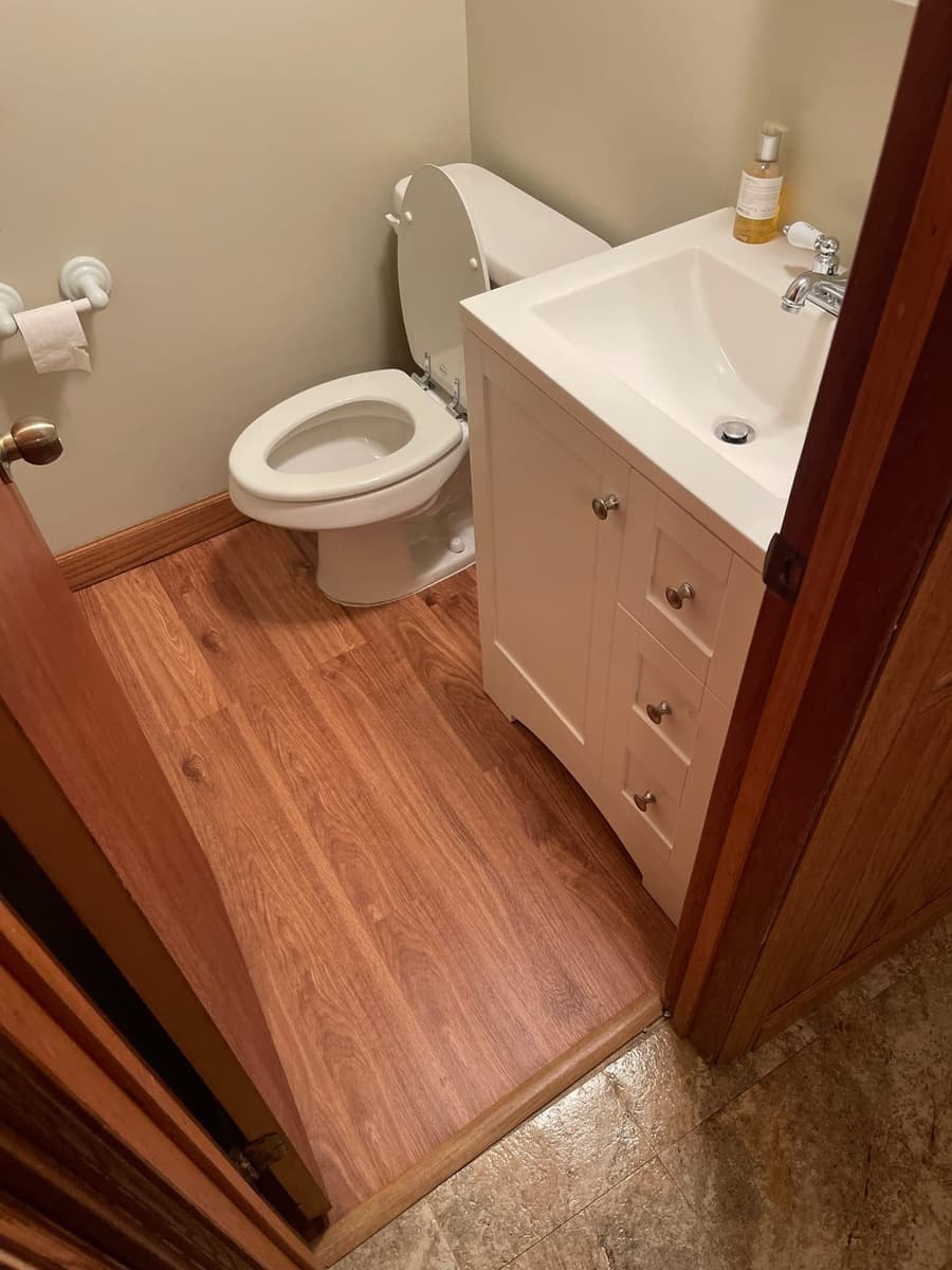 Before powder room remodel